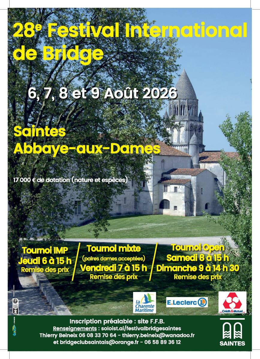 28ème Festival International de Bridge de Saintes