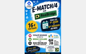 E-Match / 4 le 1er jeudi de chaque mois sur Realbridge