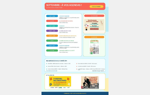 Septembre : @ vos agendas