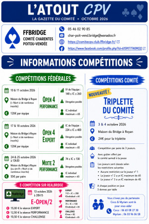 Octobre : @ vos agendas