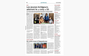 Article dans la Nouvelle République du 11/01 page de Parthenay