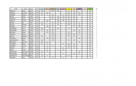 Classement du Challenge du Comité CPV