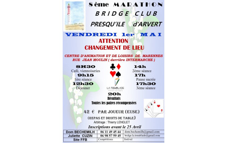 ♠️♥️ Bridge Club de la Presqu’île d’Arvert ♦️♣️