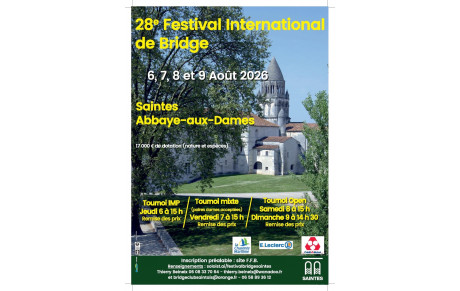 ♠️♥️ Festival International de Bridge de Saintes ♦️♣️